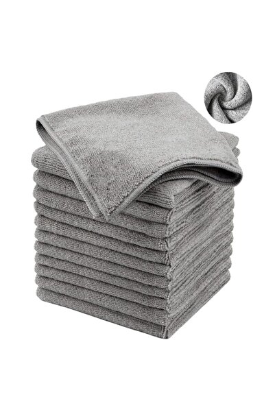 Generic 12 Microfibre Cleaning Cloths, Reusable and Washable Towels with Bamb...