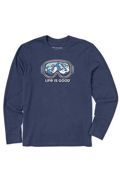 OEM Men's slim long-sleeved T-shirt, blue, Glasses S