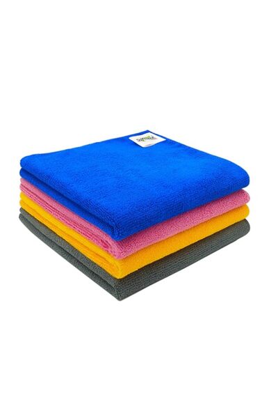 Generic SOFTSPUN Microfiber Cleaning Cloths, 4pcs 40x40cms 340GSM Multi-Colou...