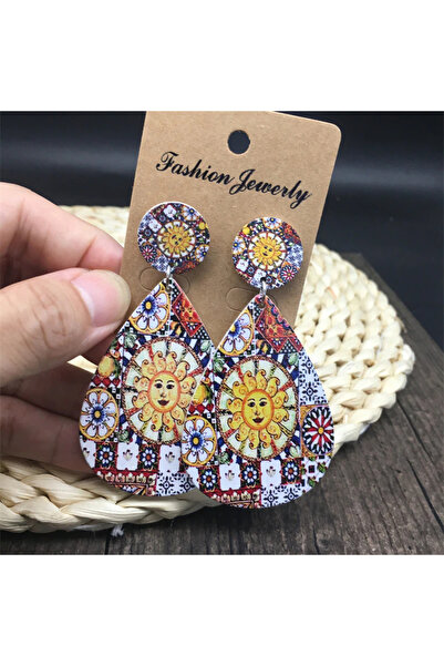 lor Cercei mari lemn model traditional