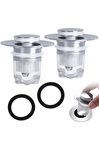 Generic 2Pcs Pop Up Universal Bathroom Sink Stopper, Suitable for 1.18-1.58 i...
