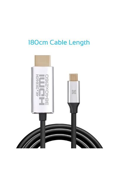 Promate USB-C to HDMI Audio Video Cable with Ultra HD Support
