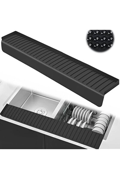 Generic واقي حوض المطبخ من الرذاذ، واقي حافة الحوض 4 × 14 بوصة مع أكواب شفط، ...