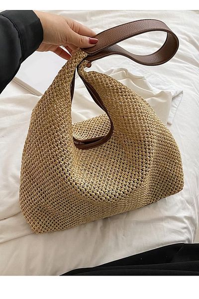 RANESA Casual Straw Braided Mini Wallet Shoulder Bag