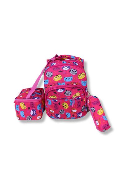 zelmur Orthopedic Set of 3 Quality Cloth Planting School Bag 4 Compartments