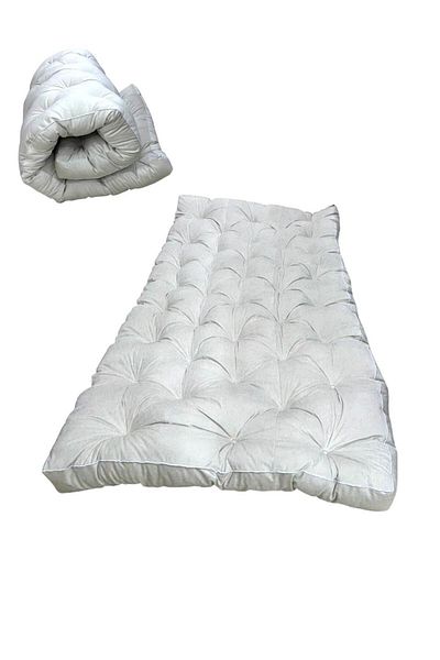 Gerenic Luxury cotton mattress and coverlet with ideal dimensions (180 cm x 90 cm x 10 cm) for home, camps and rest houses