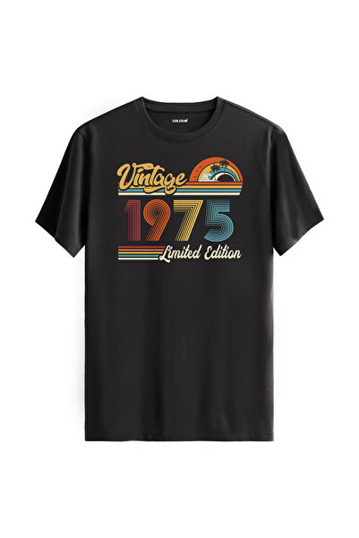 Colermi تي شيرت كلاسيكي لعام 1975 هدية عيد ميلاد برقبة دائرية للجنسين تي شيرت...