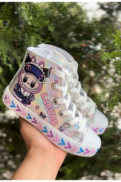 PARLAVERA Girl's Labubu High Top Sports Shoes (Side Zipper)