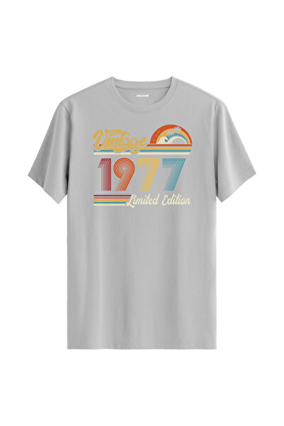 Colermi تي شيرت عتيق لعام 1977 هدية عيد ميلاد برقبة دائرية للجنسين تي شيرت عتيق