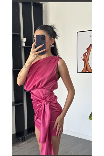 boutiquen Linich&Co Satin Dress with Tie Detail