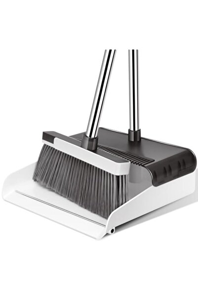 Generic مجموعة مكنسة كاست ويف مع مجرفة، مكنسة بزاوية 36.6 بوصة، شعيرات بولي إ...