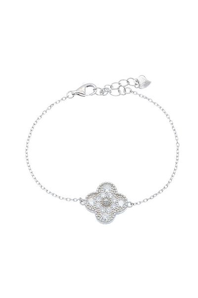 Bijuteria SORELLY Silver Flower Bracelet with Stones