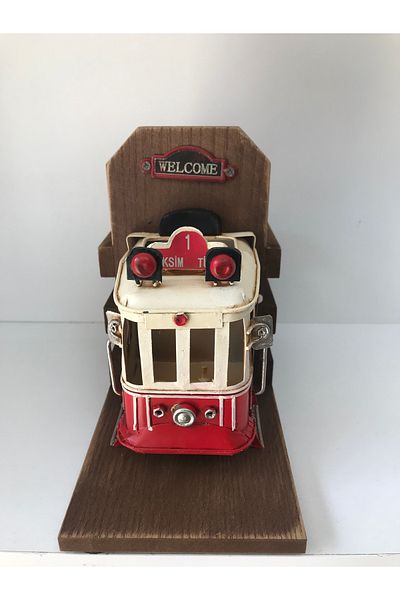 NOSTALJİM Decorative Metal Taksim Tram Board Pen Holder