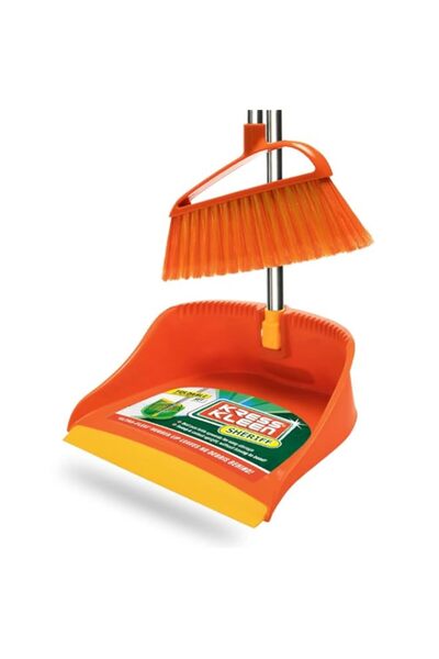 Generic Kress Kleen Foldable Dust Pan and Broom Set, Assorted Color, K-8066