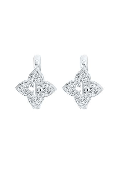 Bijuteria SORELLY Silver Flower Earrings with Zirconia