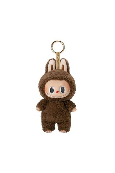 OEM Plush Toy, Labubu, Pendant Keychain, First Generation, Chestnut Cocoa, 17cm, Brown