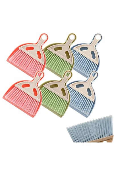 Generic مجموعة مكونة من 6 قطع من مجرفة الغبار الصغيرة والفرشاة بمقبض - مكنسة ...