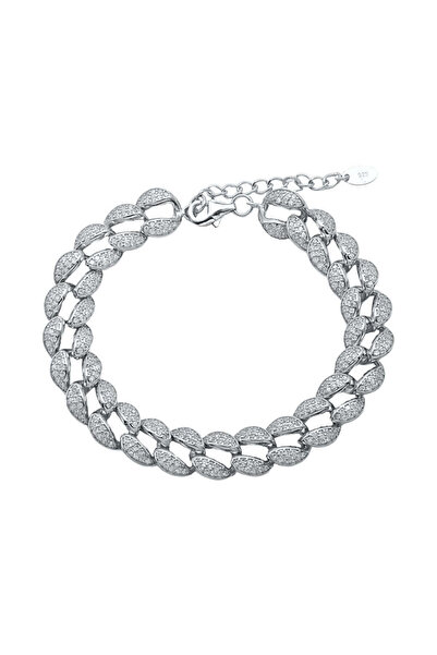 Bijuteria SORELLY Bratara Argint Cuban Link cu Pietre Zirconia