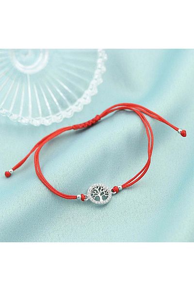 Bijuteria SORELLY Silver Tree of Life Bracelet with White Stones