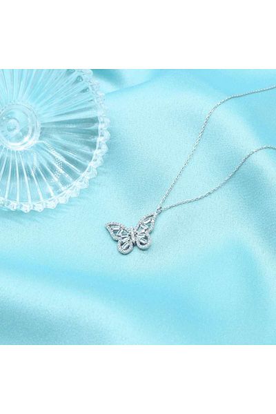 Bijuteria SORELLY Lant Argint Butterfly cu Pietre Zirconia