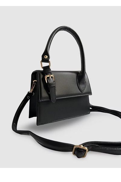 RANESA Patent Leather Bag with Belt Detail