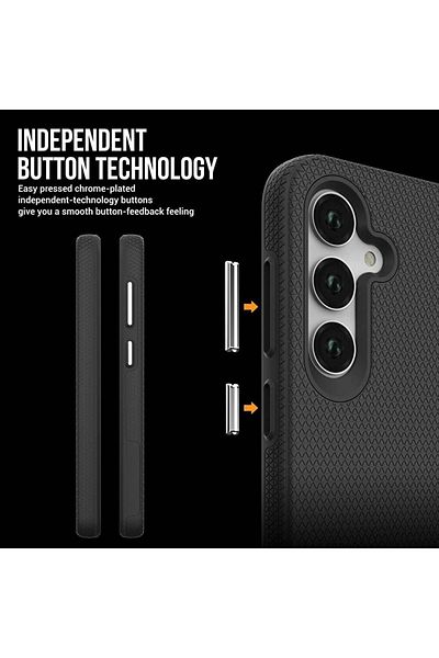 OEM Samsung A 54 phone case, triangle type camera protection, black, 360 ring