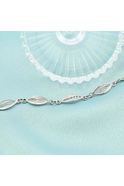 Bijuteria SORELLY Silver Bracelet in Filigree Nature 6mm
