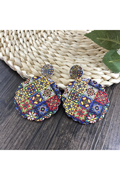 lor Cercei mari lemn model traditional