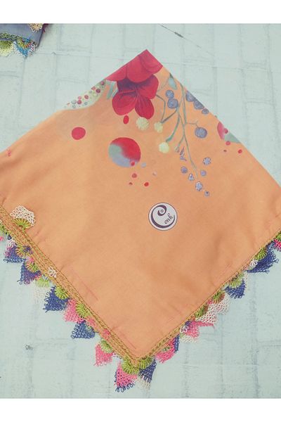 Cenk And Reyhan Handwork Needlework Writing, Scarf, Yemeni, Mevlüt Cover, Gift with 4 Embroidered Edges
