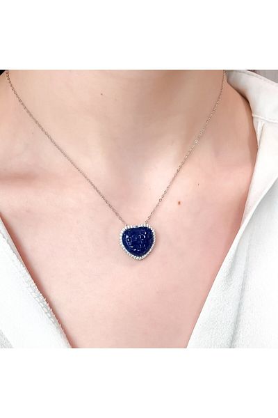Bijuteria SORELLY Lant Argint Inima Royal Blue