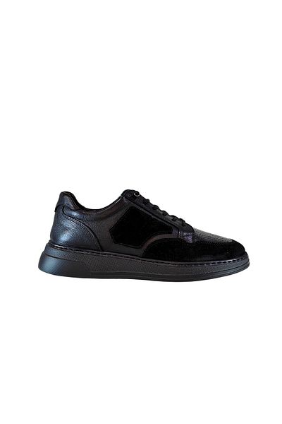 Who What Wear Men's Wshoes Genuine Leather Rubber Laced Handmade Sneaker Upper Nubuck Leather Detailed Shoes 25Wm0315