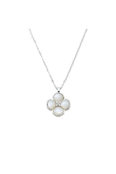 Bijuteria SORELLY Silver Flower Chain with Moonstone