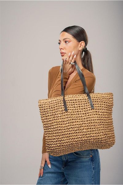 Galat Ççs Women's 17927 Straw Bag with Shoulder Strap