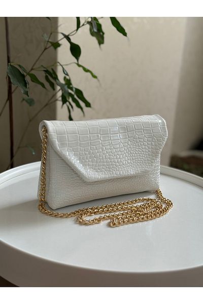 Bagnest Crocodile Pattern Women's Cross Shoulder Bag with Long Chain Strap