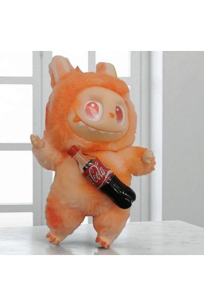 OEM Figurina de Plus, Labubu The Monsters, cu Coca Cola, Surpise Box, Oficial PopMart, 18cm, VisionXXI