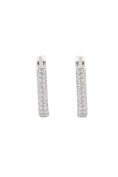 Bijuteria SORELLY Cercei Argint Huggie Hoops cu Pietre Zirconia