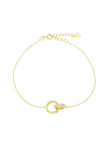 Bijuteria SORELLY Infinity Circles Gold Plated Silver Bracelet