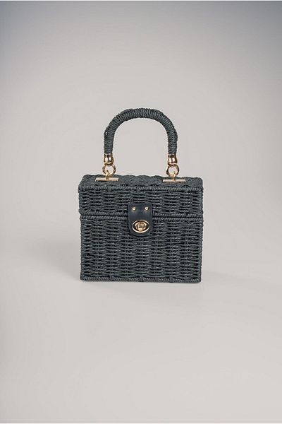 Galat Ççs Women's 17925 Small Size Straw Bag with Shoulder Strap