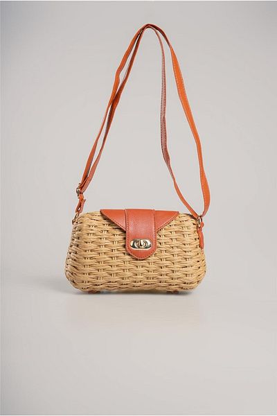 Galat Ççs Women's 17928 Small Size Straw Bag with Shoulder Strap