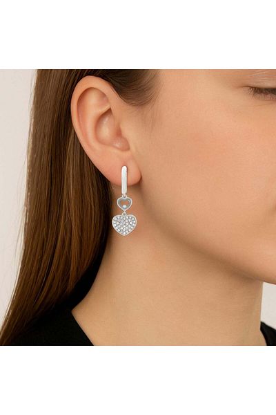 Bijuteria SORELLY Happy Hearts Silver Earrings