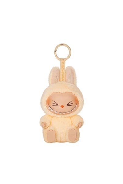 LABUBU Plush Toy, Labubu, Sitting Party Series, Second Generation, Sweet Silk, 17 cm, Beige