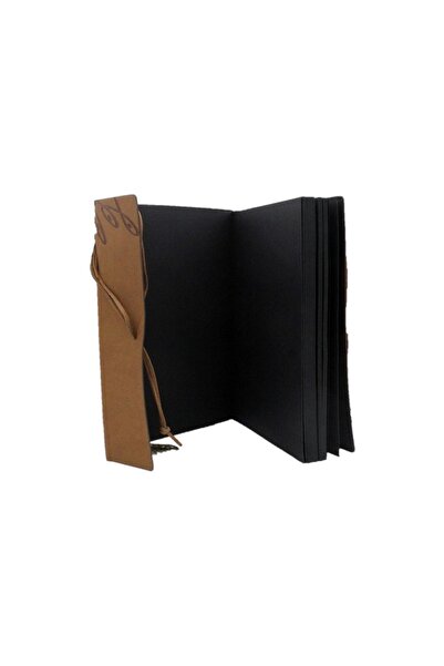 Kuzey Tacı Vintage Leaf Patterned Leather Cover Diary – Brown Natural Design Special for Lovers Vip