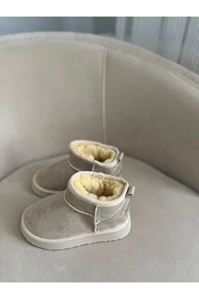 Esto içi yoğun kürklü platform çocuk ayakkabı bot