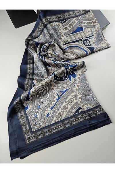 Webinay Home Ethnic Pattern Imported Voile Silk Shawl Scarf Hijab
