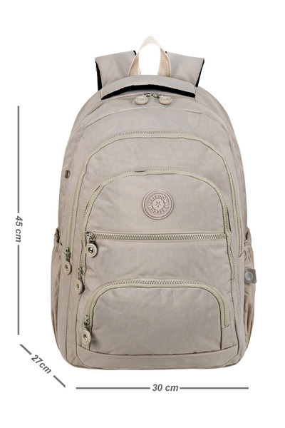 VESSARA Σετ 2 τεμαχίων Luxury Crinkle Fabric Σακίδιο πλάτης γυμνασίου και γυμνασίου + θήκη για στυλό, δώρο μπρελόκ μαϊμού