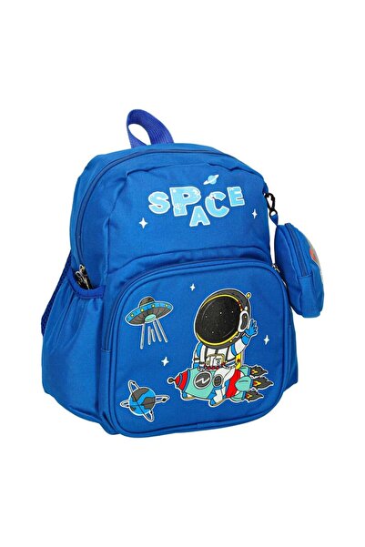 OEM Rucsac pentru copii, Astronaut, 30x14x23cm, Albastru, Capacitate 7-7,5L