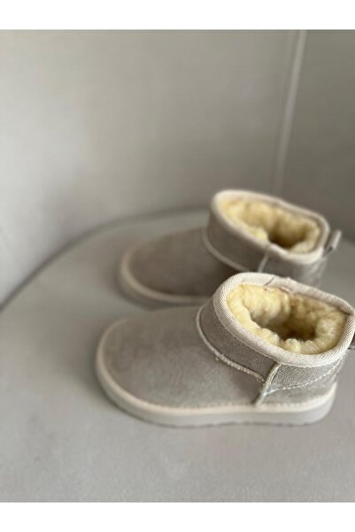 Esto içi yoğun kürklü platform çocuk ayakkabı bot