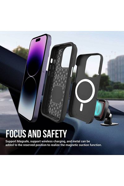 OEM Phone case for Iphone 13 Ultra Triangle GripCase Black