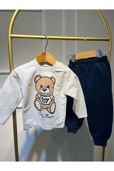 baume clothes Bear 3-Piece Hooded Baby Boy Top-Top Set