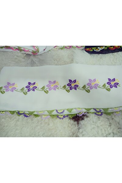 hoaryage Χειροποίητο Κέντημα Κεντημένο με βελόνα Κέντημα Προσευχής Κάλυμμα Προίκα Mevlit Hijab Crepe Ύφασμα 145x75 εκ.